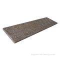 Polished surface red granite step tiles with anti-slip groove finish
